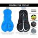 Nicewin Bike Underpants for Men - 4D Padded Bicycle Shorts Breathable & Fast-Drying Shockproof Cycling Underwear L Blue - Buy Online on GoSupps.com