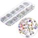 1728 Pieces Crystal AB Nail Art Rhinestones Set with Tweezers and Organizer Box - SS3-20 Sizes, Flatback Glass Charms Gems Stones for DIY Nail Designs - Buy Online on GoSupps.com