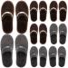 Youeon 8 Pairs Spa Slippers for Men  Non-Slip Disposable Slippers  Washable Coral Fleece Hotel Slippers  Guest Slippers  House Slippers Reusable for Home  Bathroom  Hotel  Spas  Travel  2 Colors