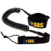 Santa Barbara Surfing SBS 10' Coiled SUP Leash - Guaranteed for Life - Premium Design for Flat & Open Water Stand Up Paddle Board Black 10ft