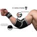 5mm Neoprene Elbow Sleeves with Wrist Wraps - Support & Compression Brace for Powerlifting, Weightlifting, Bench & Tendonitis - Large, Black/White (1 Pair) - Buy Online on GoSupps.com