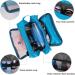 WANDF Water-Resistant Nylon Toiletry Bag - Lightweight Dopp Kit for Men and Women - A-Pure Blue - Buy Online on GoSupps.com