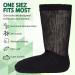 Extra Wide Diabetic & Medical Socks - 2 Pairs, Black 10-13 | Bariatric, Hospital, Walking Boot Replacement & Lymphedema Socks - Buy Online on GoSupps.com
