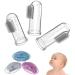 BabyBaus: Baby Finger Toothbrush | Easy Oral Hygiene for Kids, Toddlers, Babies and Pets | Soft, Massaging Bristles, Ergonomic Design  Set of 3, with 3 Cases in Blue, Pink, Clear
