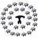 sansheng Easy to Change Studs for Golf Shoes,Anti-Skid Golf Studs(Black) 30pcs/Black