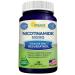 Nicotinamide with Resveratrol - 120 Veggie Capsules - Vitamin B3 500mg (Niacinamide Flush Free) - Supplement Pills to Support NAD, Skin Cell Health & Energy