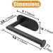 Matte Black Toilet Paper Holder - Stainless Steel Adhesive Roll Holder for Bathroom - Buy Online on GoSupps.com