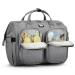 Pomelo Best Baby Changing Bag with Pram Clips and Changing Mat Grey
