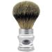Hans Baier Exclusive Shaving Brush Acrylic Clear - Size 5 Silver Stripes