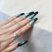 Shop Long Coffin Green Gradient Press On Nails | Cat Eye Acrylic False Nails for Women - Stylish & Easy to Apply - Buy Online on GoSupps.com