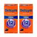Delsym Adult 12 Hour Cough Relief Medicine, Powerful Cough Relief for 12 Good Hours, Cough Suppressing Liquid, #1 Pharmacist Recommended, Grape Flavor, 5 Fl Oz (Pack of 2)