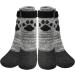 Kooltail non-slip dog socks-outdoor dog shoes Waterproof dog shoes Pfot protection with belt traction control for hardwood floors gray medium