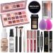 Lookmee All In One Makeup Kit, Makeup Kit for Women Full Kit, Full Makeup Essential Starter Kit for Beginners or Pros, 18 Colors Naked Eyeshadow Palette Nude Face Primer, Makeup Brush, Makeup Sponge, Eyebrow Powder, Winged Eyeliner Stamp (SetA)
