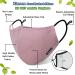 Euroca Cloth Face Mask 3 Layer Reusable Washable Adjustable with Filter Pocket for Adult -1 Mask with 10 Filters Mauve Small - Buy Online on GoSupps.com