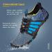 WateLves Water Shoes - Quick-Dry Aqua Socks for Beach, Pool, Surf, Yoga - 12 Women/10.5 Men - Blue Gray - Buy Online on GoSupps.com