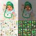 St Patrick's Day Temporary Tattoos - 10 Shamrock Assorted Face Body Stickers for Decoration | Irish Clover Themed Party Supplies (Color 02) - Buy Online on GoSupps.com