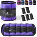 Sports of weight cuffs adjustable ankle weights set foot/wrist weight cuffs 0.23kg to 0.9kg per ankle 0.45-1.8 kg per pair purple