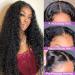 Deep Wave Lace Front Human Hair Wig 180% Density 4X4 Transparent Lace Closure Brazilian Wet and Wavy Glueless Pre Plucked Wig for Black Women (18 Inch, Natural Color) - Buy Online on GoSupps.com