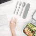 Bentgo Stainless Travel Utensil Set - Reusable 3-Piece Silverware Set with Carrying Case - Eco-Friendly & BPA-Free - Ideal for Travel, Camping, Office - High-Grade Premium Steel (Gray) - Buy Online on GoSupps.com