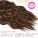 Reecho Clip-In Hair Extensions - 60cm Thick Long Beach Waves Dark Chocolate Brown with Golden Highlights - 4PC Set for Effortless Style - Buy Online on GoSupps.com