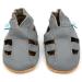 Dotty Fish Soft Leather Baby Shoes | Toddler Sandals | Non-Slip Suede Soles | Grey | 0-6 Months to 3-4 Years - Buy Online on GoSupps.com