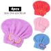 Hair Drying Cap - 4PCS Super Absorbent Microfiber Towel Wrap for Quick Drying | Elastic Hair Towels for Women & Girls - Buy Online on GoSupps.com