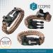 Ecomio Outdoor Survival Paracord Bracelet for Men - Multi-Functional with Flint Compass & Pipe - Perfect for Hiking Camping & Emergencies - Brown - Buy Online on GoSupps.com