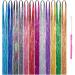 Hair Tinsel Kit with Tool 12 Colors 3000 Strands Hair Tinsel Kit Shiny Fairy Hair Tinsel Extensions Colord Party Highlights Glitter Hair Extensions Multi-Colors Hair Tinsel Kit (12 Colors 45) 45 Inch (Pack of 12)