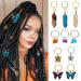 Handmade Wire Wrapped Crystal Loc Jewelry Set - 128 Pieces for Dreadlocks, Braids, and Twists | Butterfly Hair Rings, Charms, and Cuffs for Women, Men, and Girls - Buy Online on GoSupps.com