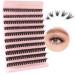 Poiuyoiu false eyelashes extensions individual eyelashes 50d cluster lashes 8-16mm mixed length artificial eyelashes fluffy fake lashes reusable diy at home