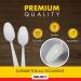 Value Plus (1000 Count) White Disposable Teaspoon Heavy Weight Polypropylene Cutlery for Birthday Party Picnic Barbecue Ideal for Office & Take Away - Buy Online on GoSupps.com