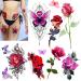 ROARHOWL Stunning rose flower temporary tattoos  large rose fake tattoos for women rose tattoo set (Rose 2)