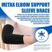 Phiten Metax Elbow Support Sleeve - Compression Brace for Relief & Temperature Control | Premium Aqua-Metals | Small/Medium - Buy Online on GoSupps.com