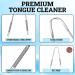 Tongue Scraper for Adults & Kids - Stainless Steel Cleaner for Bad Breath Treatment | Oral Care - Buy Online on GoSupps.com