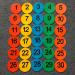 Eco Walker 4inch Mini Floor Spot Markers for Classroom - Set of 30 Numbers for Preschool and Kindergarten - Buy Online on GoSupps.com