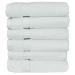 BC BARE COTTON 1 Eco Products (Washcloths - Set of 6  White) Washcloths - Dobby Border White