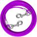 Haiyuan Dog Tie Out Cable 10/15/20/25/30 FT DOG Runner for Yard Steel Wire Dog Cable with Durable Superior Clips Purple Dog Chains for Outside Dog Lead Dogs Up to 165 LBS 20ft Purple