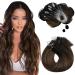 Moresoo microring extensions real hair brown 45 cm microring extensions ombre #2/6/2 darkest brown with light brown balayage micro loop hair extensions seamless extensions 1g/s 50g/pack 45 cm 1.Microring #2/6/2