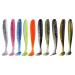 Njord Kalastus Zander rubber bait set |Shad rubber fish set sizes selectable: 7.5cm 10cm 12cm |Rubber bait pikeperch in catchy colors |Zander rubber bait |Zander rubber fish set 10 pieces 10cm