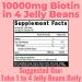 10000 mcg Chewable Jelly Bean Biotin for Hair Growth & Nail Health - Kids Women Men | 90 ct Pack - Alternative to Gummies, Drops & Liquid - Buy Online on GoSupps.com