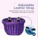 Colorbasket 01617 Front Handle Bar Kids Bike Basket - Weather Resistant, Adjustable Straps, Food-Contact Safe - Purple - Buy Online on GoSupps.com