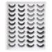 20 Pairs False Eyelashes 4 Styles Natural Lashes Pack Cat Eyes Volume Faux Mink Lashes Pack 20 Pair (Pack of 1)