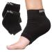 ZenToes Moisturizing Heel Socks 2 Pairs Gel Lined Toeless Spa Socks to Heal and Treat Dry, Cracked Heels While You Sleep (Men's Large, Black)