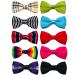 JpGdn 10pcs Small Dogs Collar Attachment Bows Ties for Puppies Cats Birthday Party Adjustable Bowties Sliding Bows Neckties Grooming Accessories Costumes Wedding 10pcs dog collar