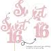 Xsstarmi 1 Pack Sweet 16 Cake Topper Glitter Happy 16th Birthday Cake Pick Cheers to 16 Years Old Sweet Teenager Sixteen Cake Decorations for Happy Sweet 16 Birthday Party Supplies Pink - Buy Online on GoSupps.com