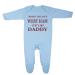 'Born To Love West Ham Just Like Daddy' Baby Boy Girl Sleepsuit Designed and Printed in the UK Using 100% Fine Combed Cotton 0-3 Months Blue