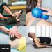 Gymtek Massage Ball Set - 2 Balls & Roller for Muscle Recovery Fascia Massage Yoga & Acupressure - Black & Blue - Buy Online on GoSupps.com