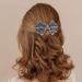 OIIKI 2PCS Rhinestone Hair Bow Clips - Women's Crystal Butterfly Hair Barrettes for Daily Use, Parties, Wedding - White, Black - Buy Online on GoSupps.com