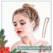 6-Piece Rose Gold U-Shaped Hairpins for Women and Girls - French Hair Pin Fork Sticks for Updo Chignon Buns - Buy Online on GoSupps.com