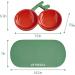 VETRESKA Non Slip Ceramic Cat Food Bowl | Tilted Feeding Bowls for Cats | Anti Vomiting Design | Wide Shallow Dish for Dogs and Puppies | Cherry - Buy Online on GoSupps.com